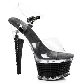 649-DIAMANTE 6" ANKLE STRAP W/ TEXTURED PLATFORM