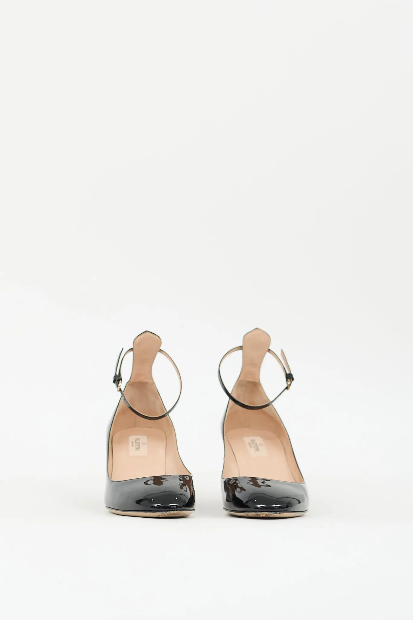 Black Patent Ankle Strap Pump