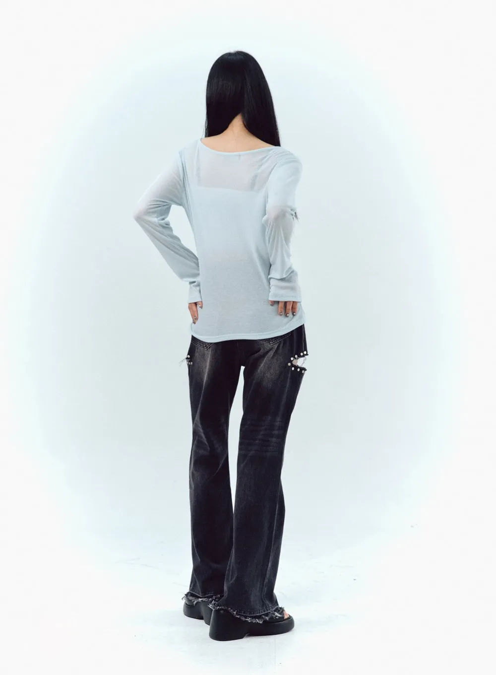 Cut Out Jeans IU330