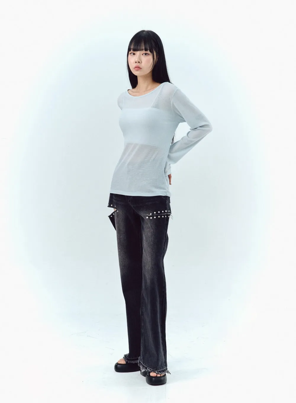 Cut Out Jeans IU330