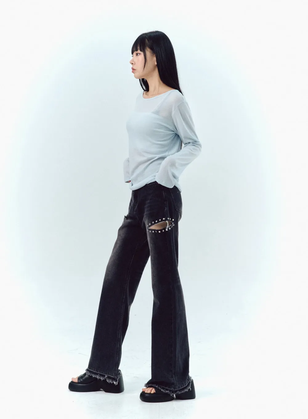 Cut Out Jeans IU330