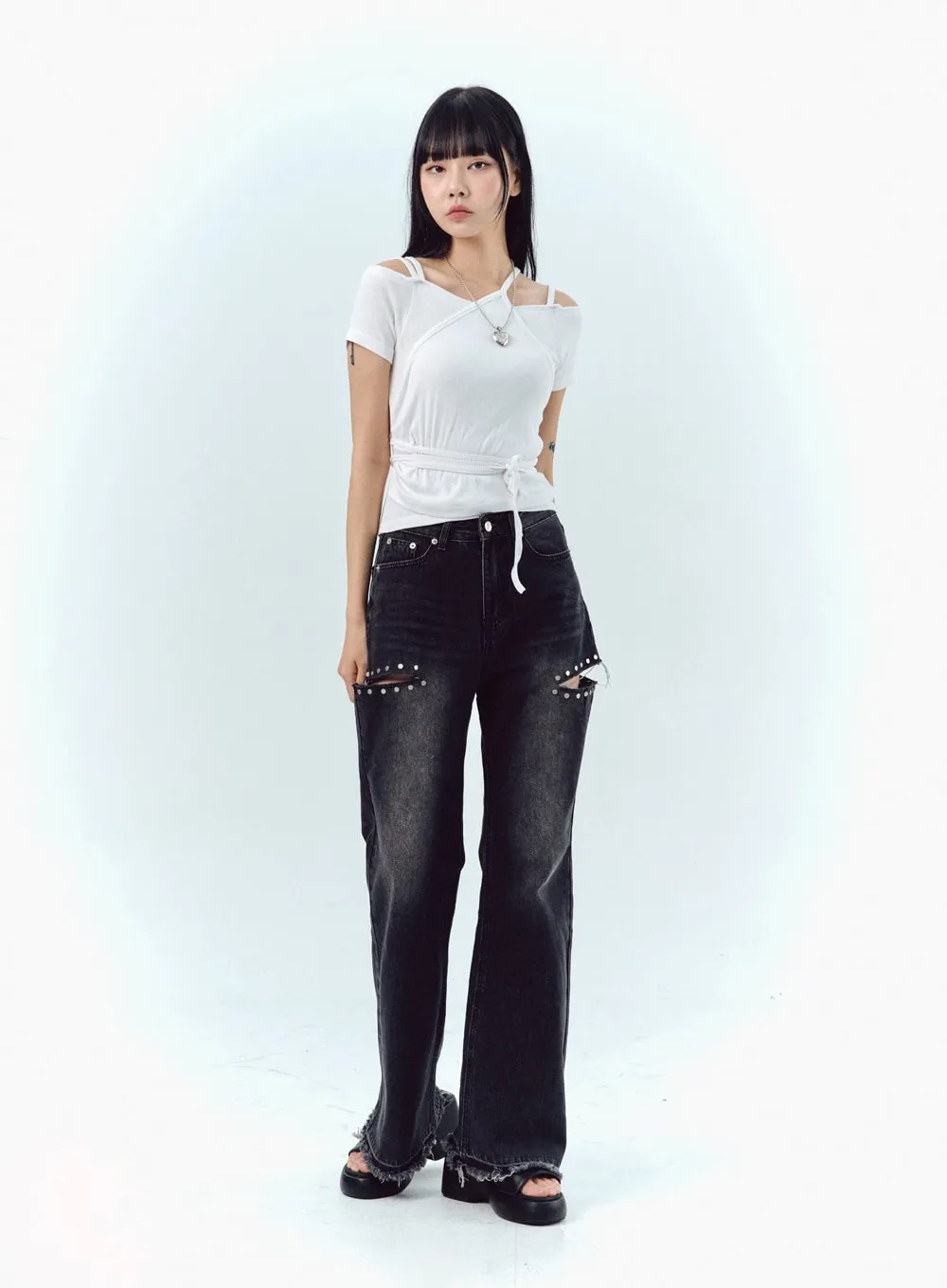 Cut Out Jeans IU330