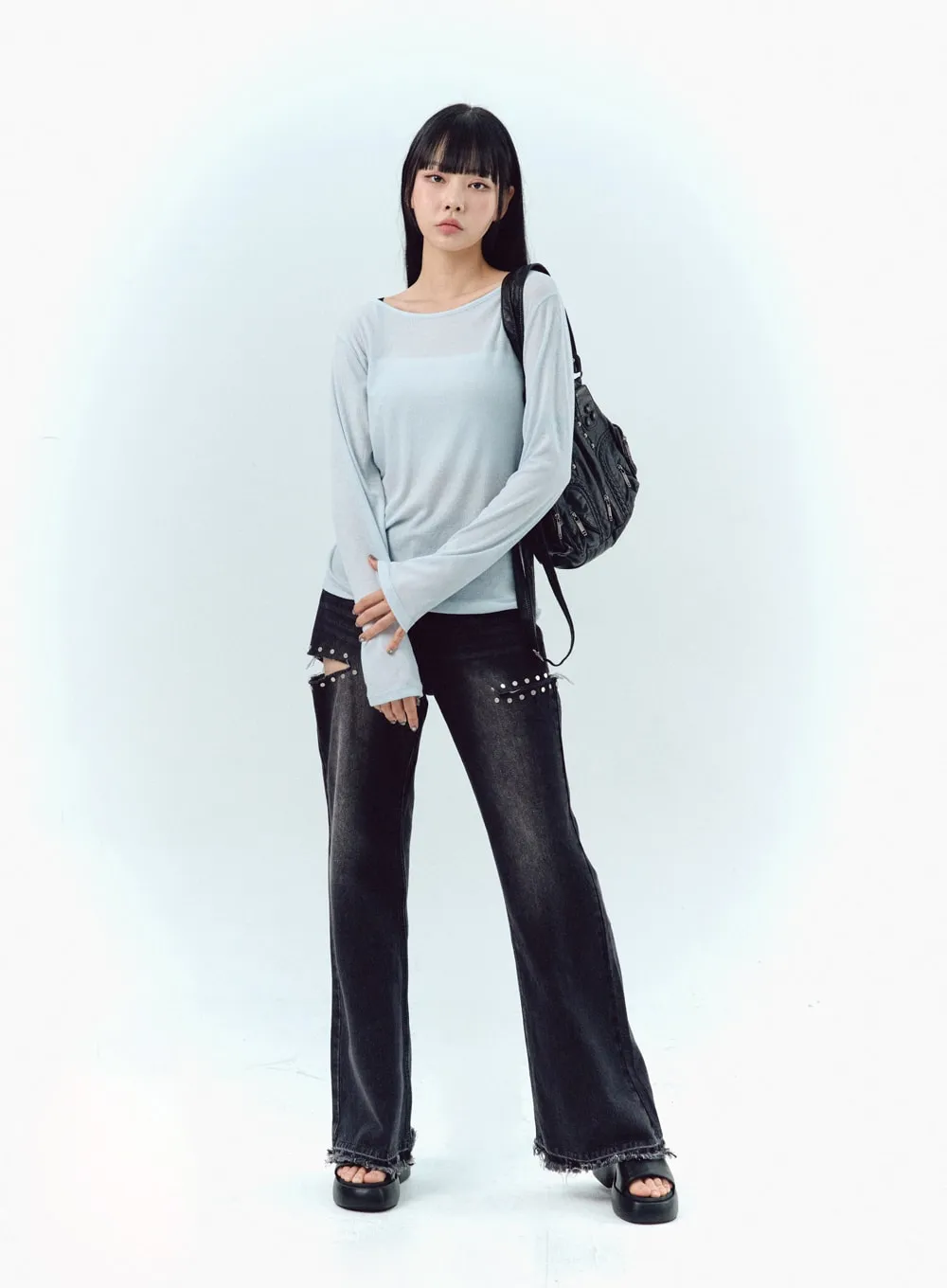 Cut Out Jeans IU330