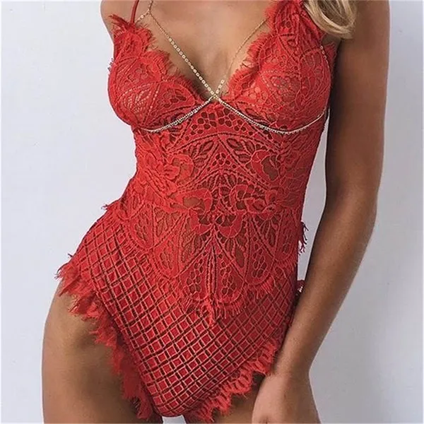 Frilled Lace Bodysuit