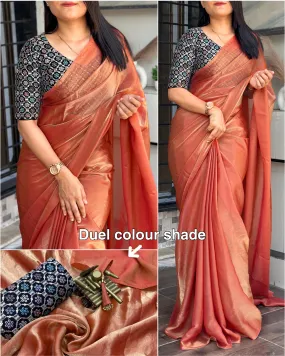 Indian Women's Designer Party Wear Softest Satin Saree