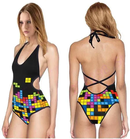 Low Strap Psychedelic Bodysuits