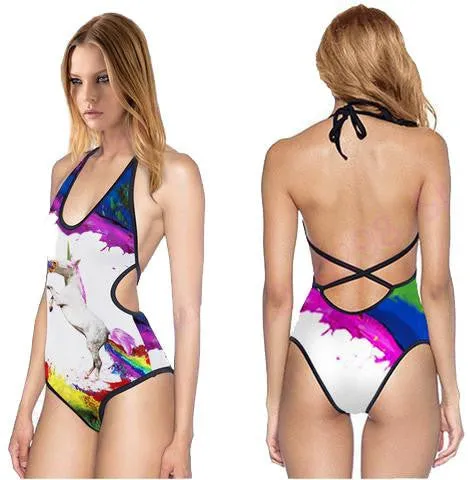 Low Strap Psychedelic Bodysuits