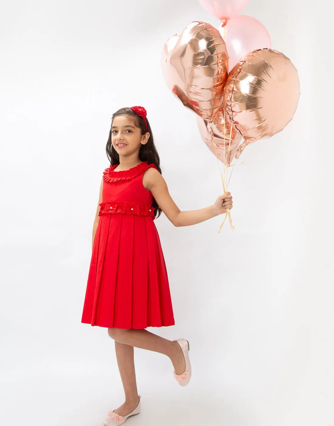 Red Ruffle Dress