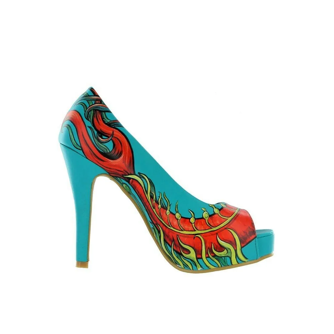 Sailor Sinker Peeptoe Platform Heels