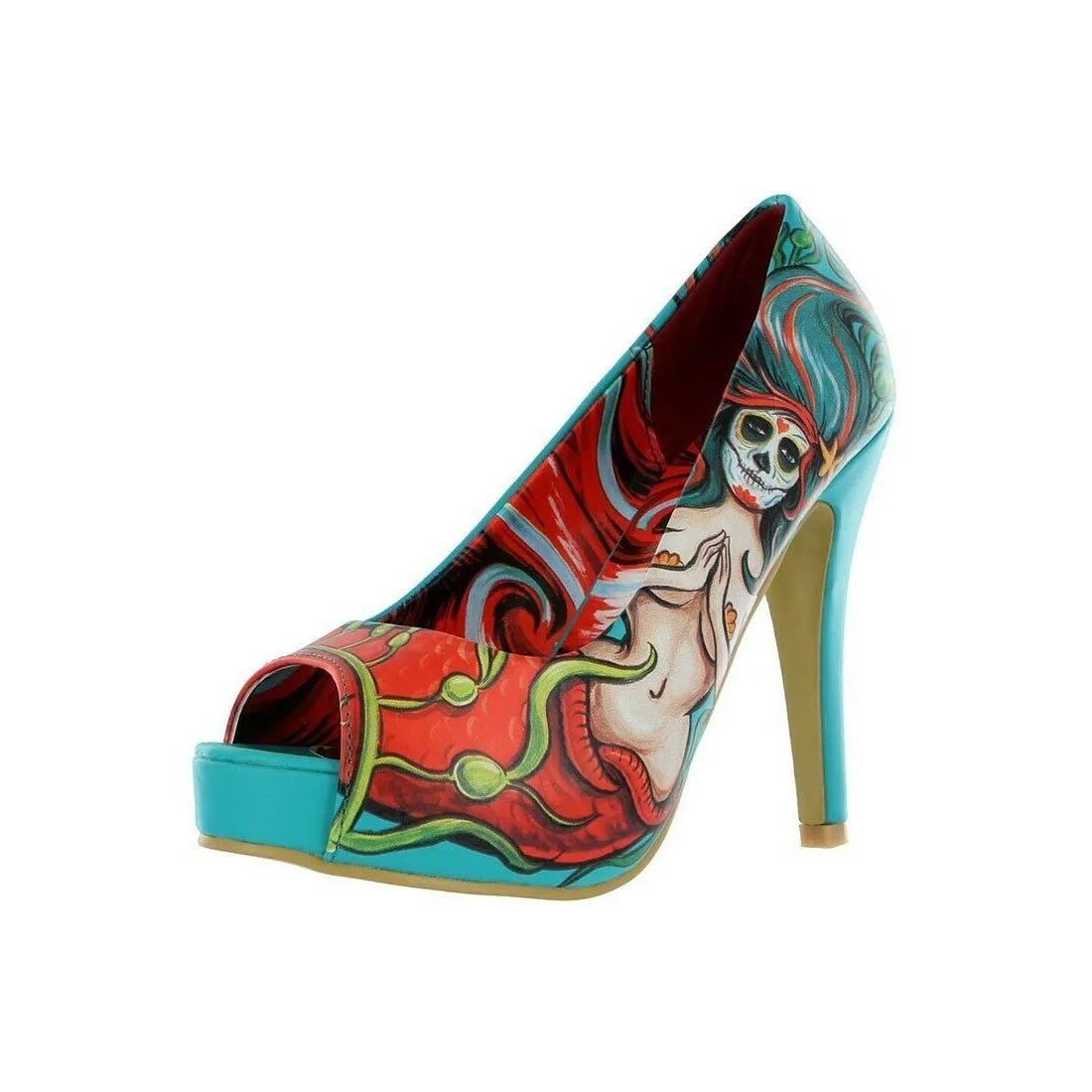 Sailor Sinker Peeptoe Platform Heels