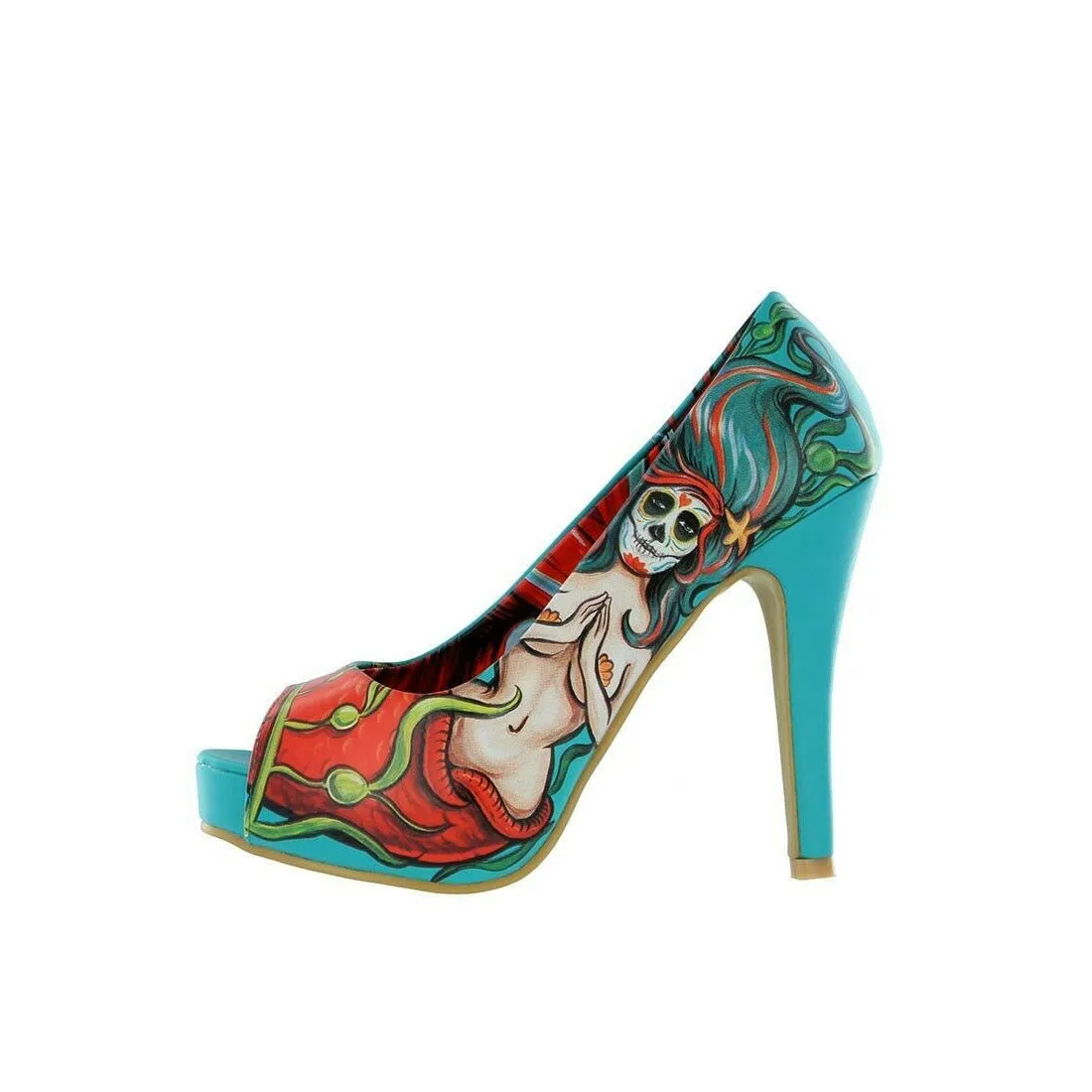 Sailor Sinker Peeptoe Platform Heels